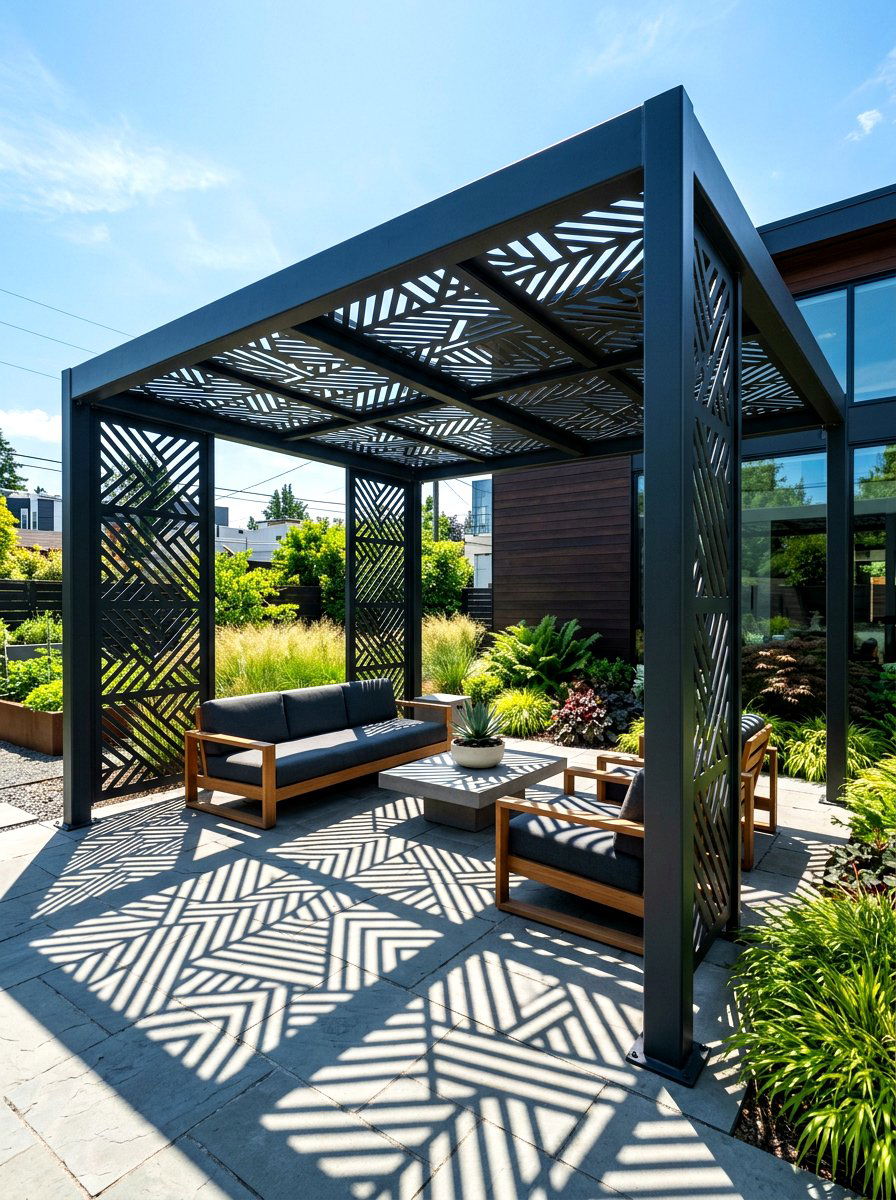 Metal Pergola Panels - 30 pergola shade ideas