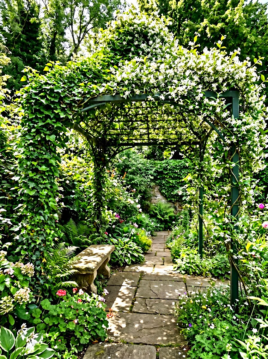 Metal Pergola With Climbing Plants - 30 metal pergola ideas