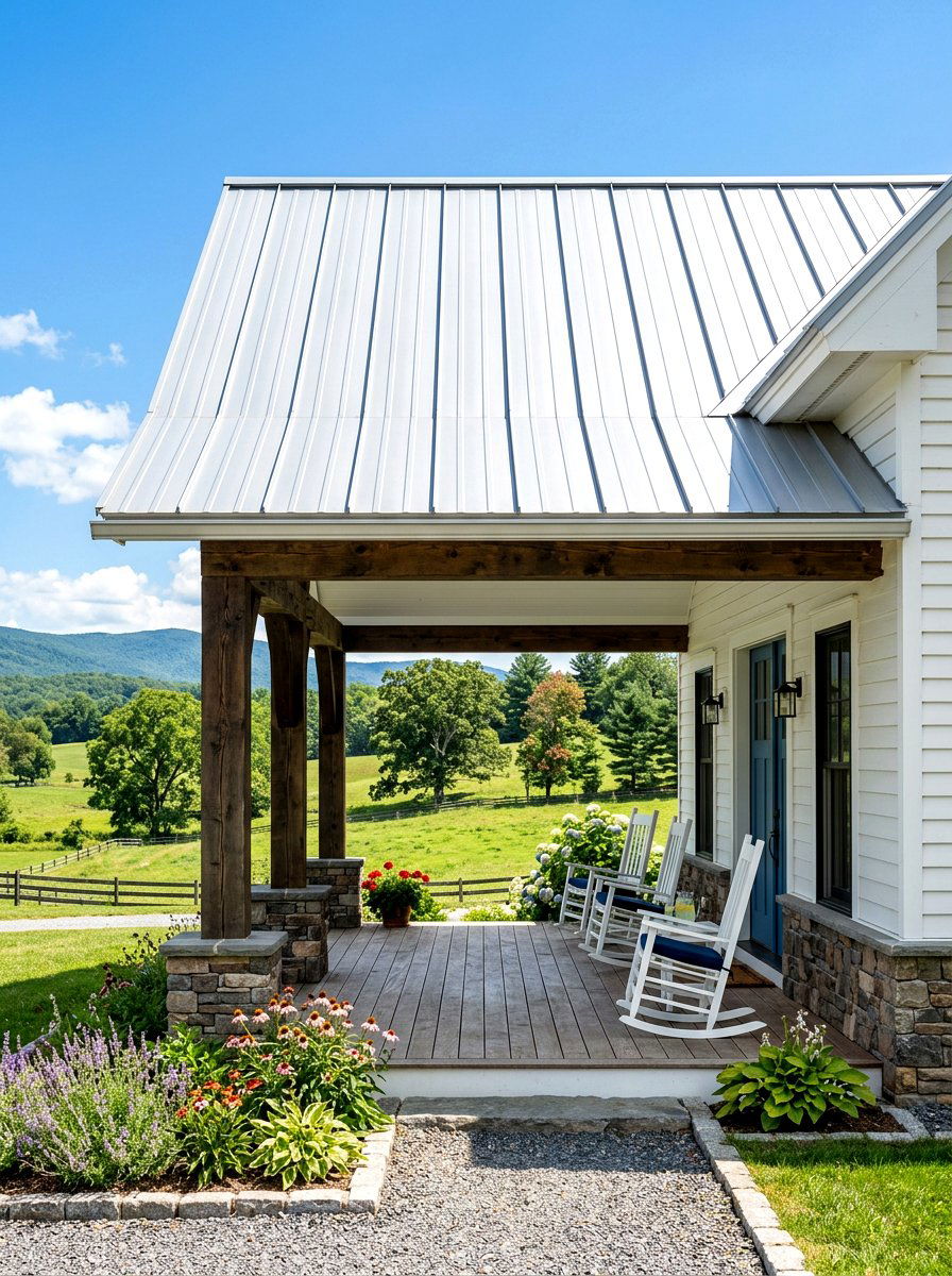 Metal Porch Roof - 30 porch shade ideas