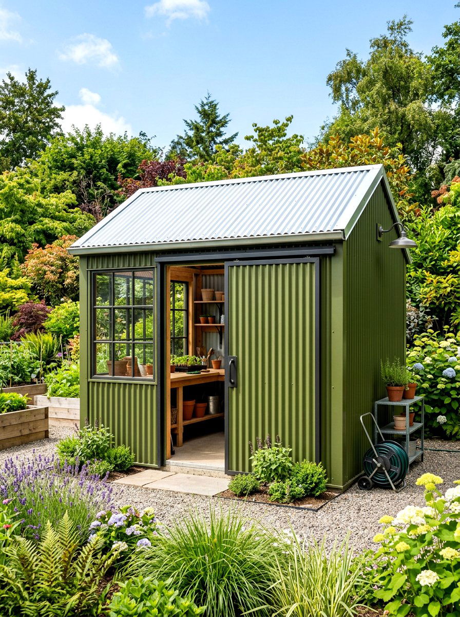 Metal Potting Shed - 30 potting shed ideas