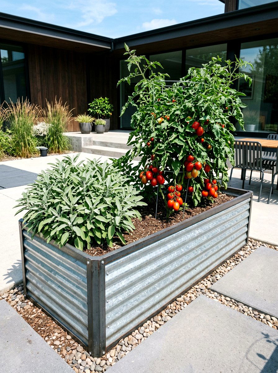 Metal Raised Garden Box - 30 raised planter box ideas