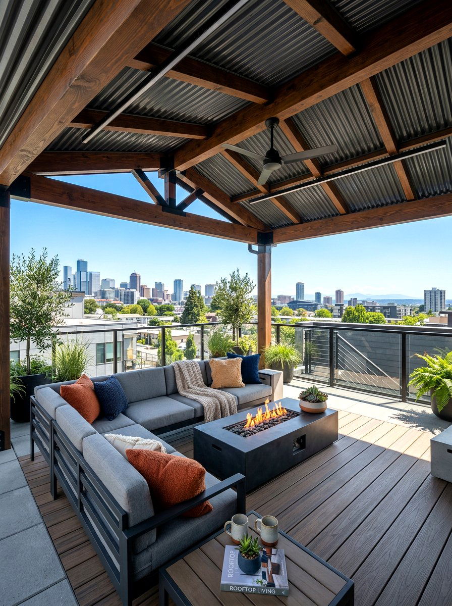 Metal Roof Deck Cover - 30 covered deck ideas