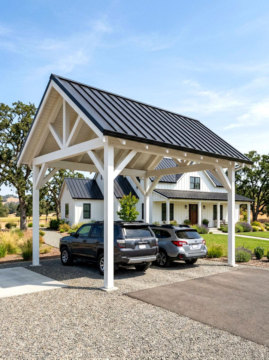 Metal Roof Farmhouse Carport - 30 farmhouse carport ideas