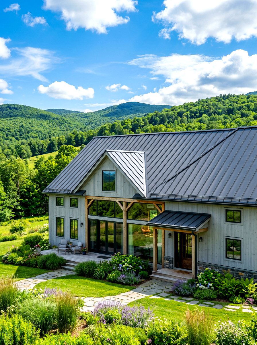 Metal Roof House - 30 barn style home ideas
