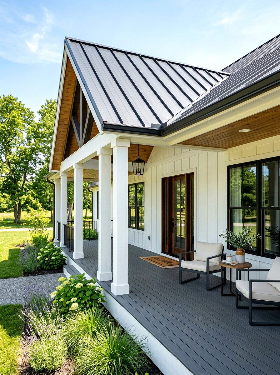 Metal Roof Porch - 30 shed porch ideas