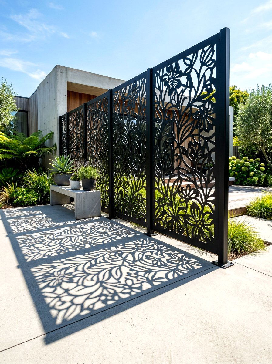 Metal Screen Wall - 30 garden wall ideas