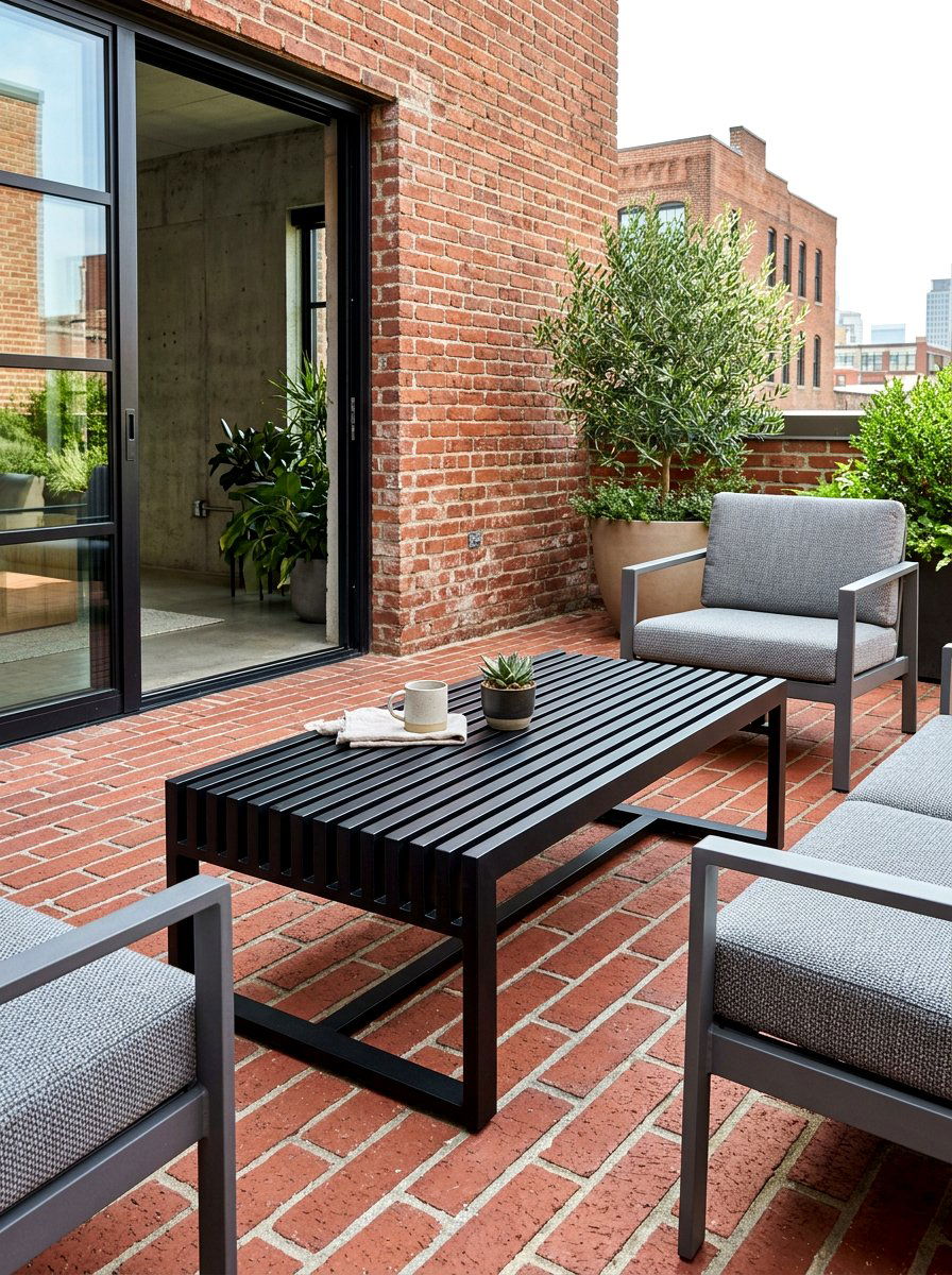 Metal Slat Coffee Table - 30 outdoor coffee table ideas