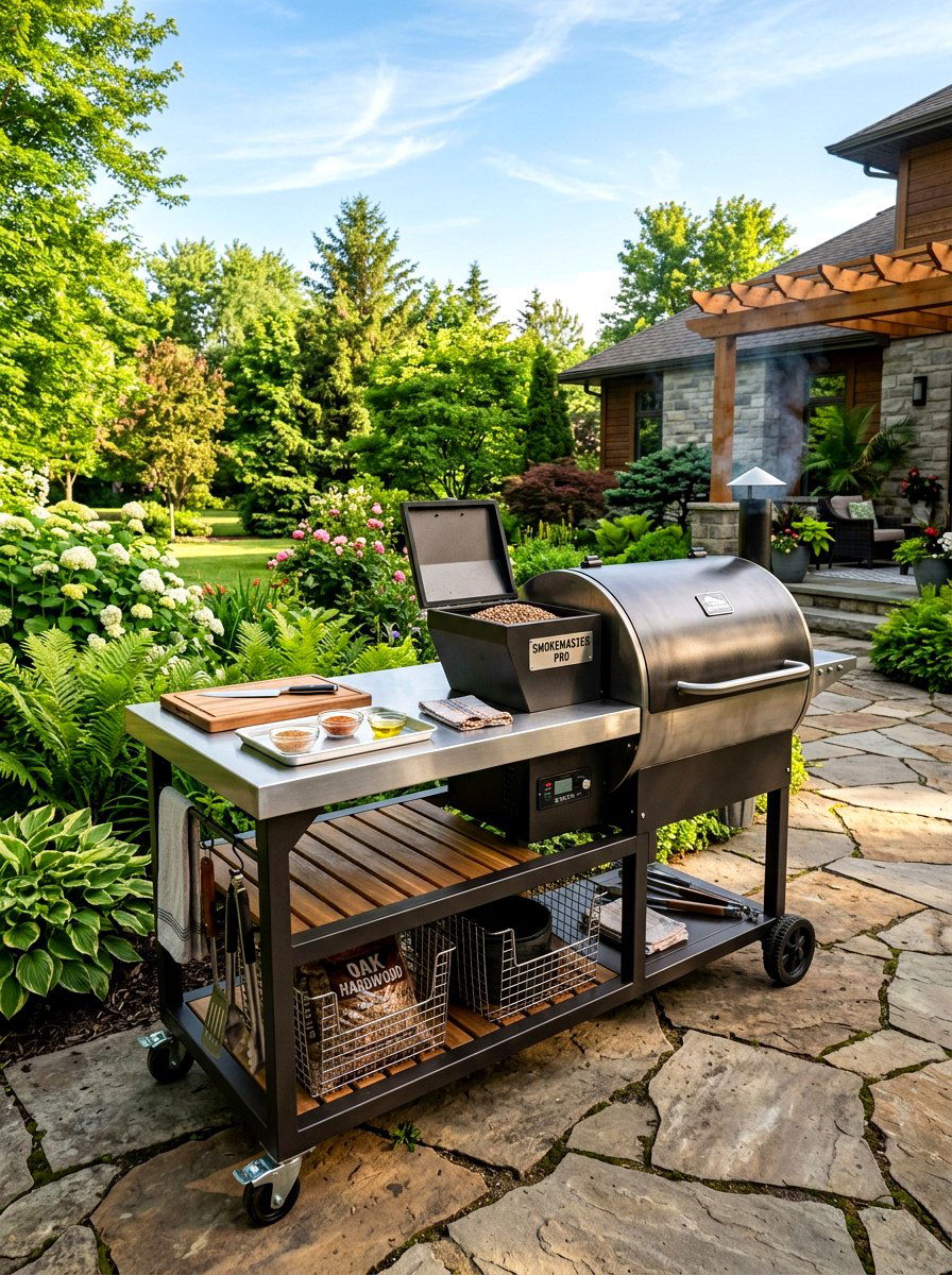 Metal Smoker Cart - 30 smoker patio corner ideas