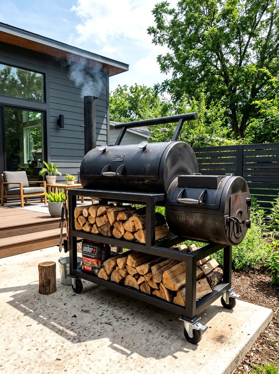 Metal Smoker Stand - 30 smoker station ideas