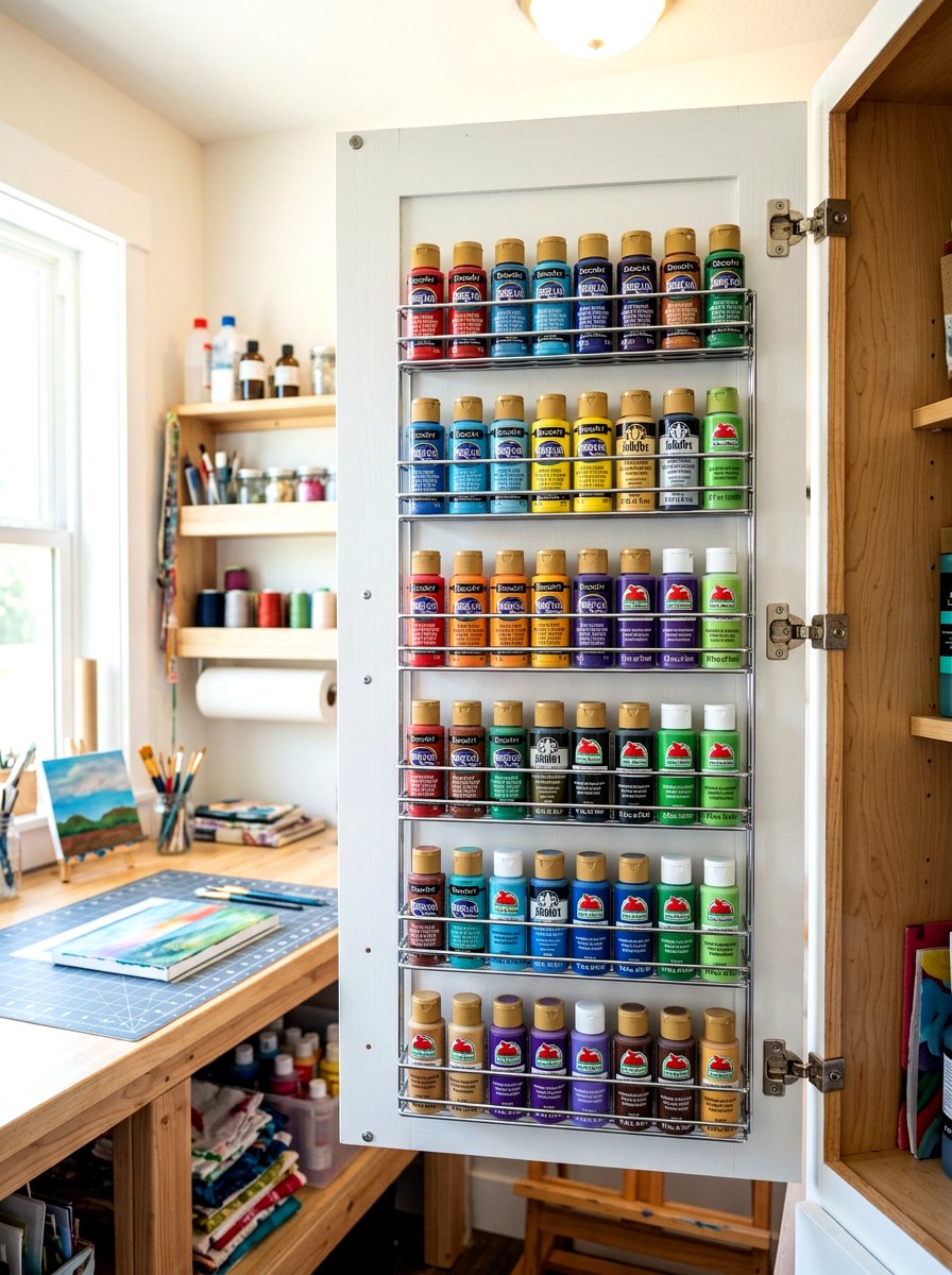Metal Spice Rack - 30 organizing a craft room ideas