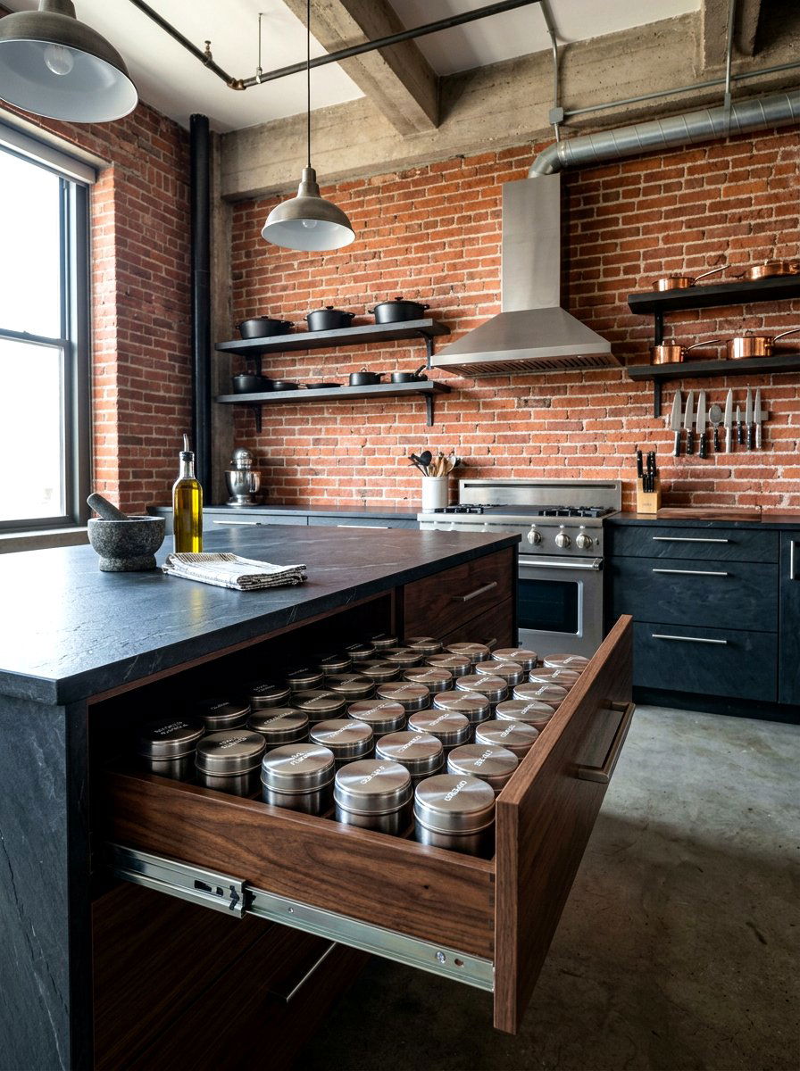 Metal Spice Tins - 30 spice drawer ideas