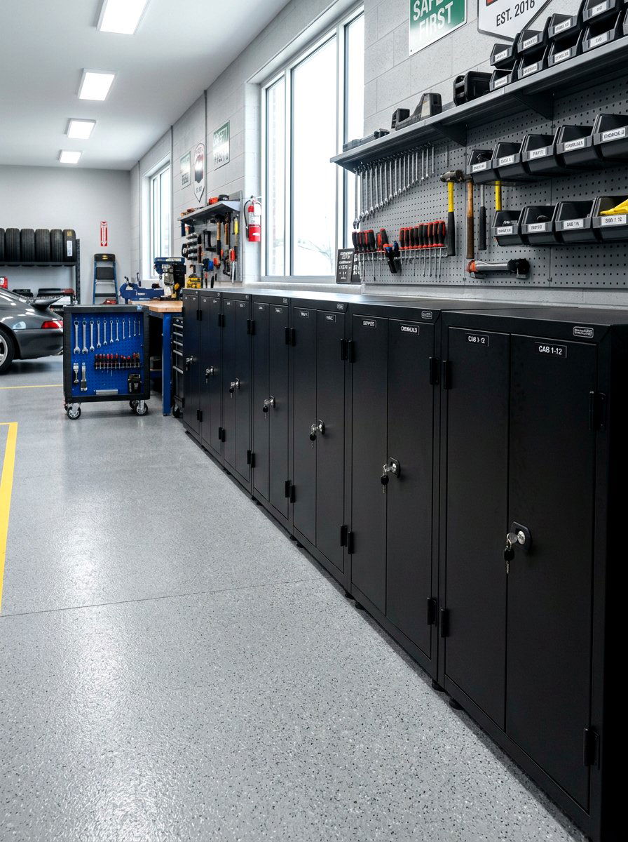 Metal Storage Cabinet - 30 garage workshop ideas