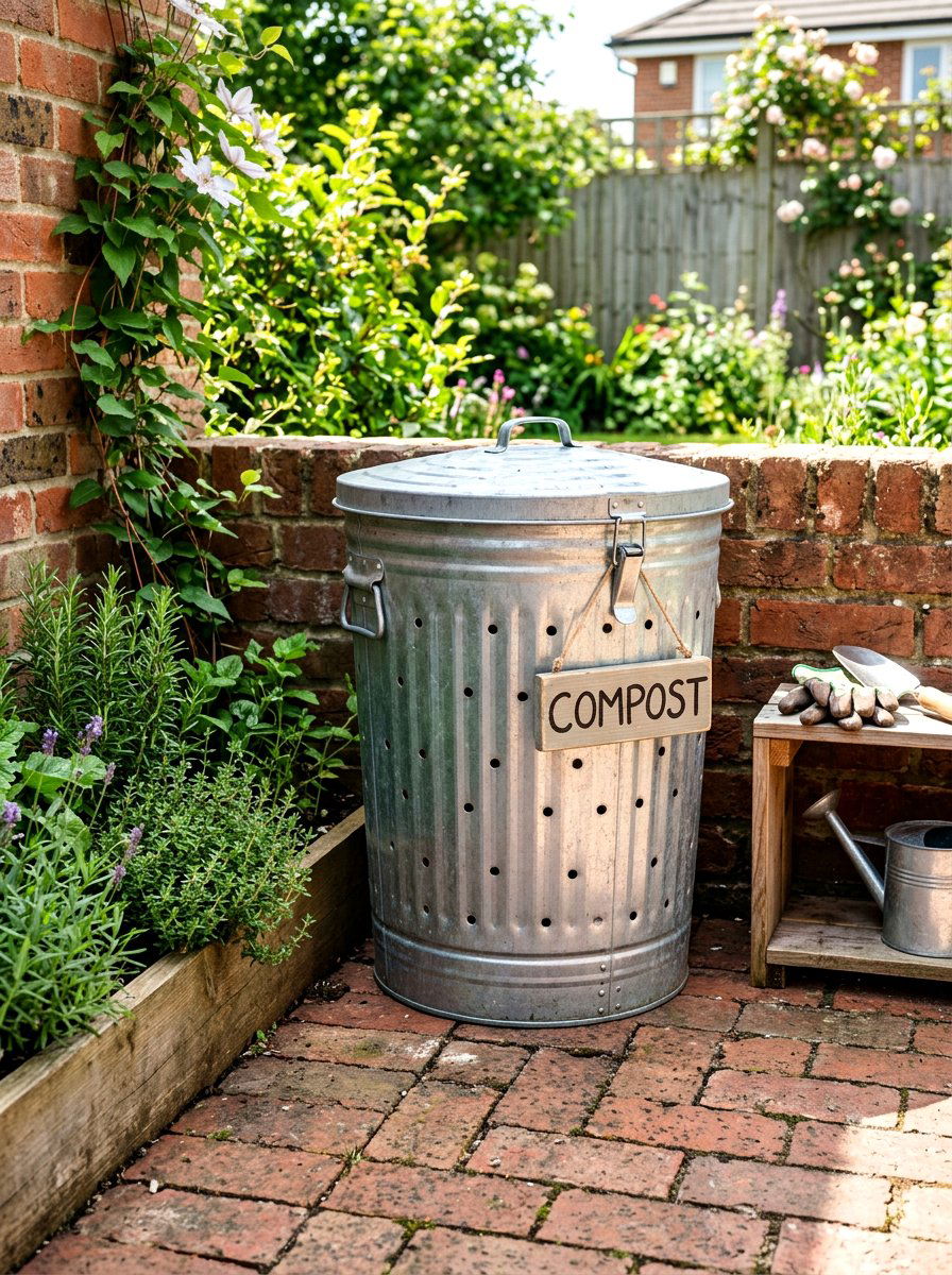 Metal Trash Can Compost System - 30 compost bin ideas