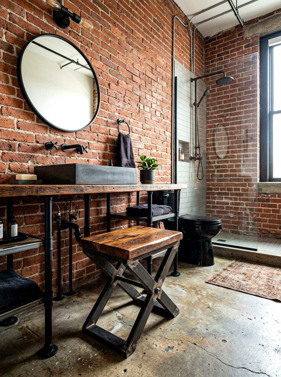 Metal Vanity Stool - 30 vanity stool bathroom ideas