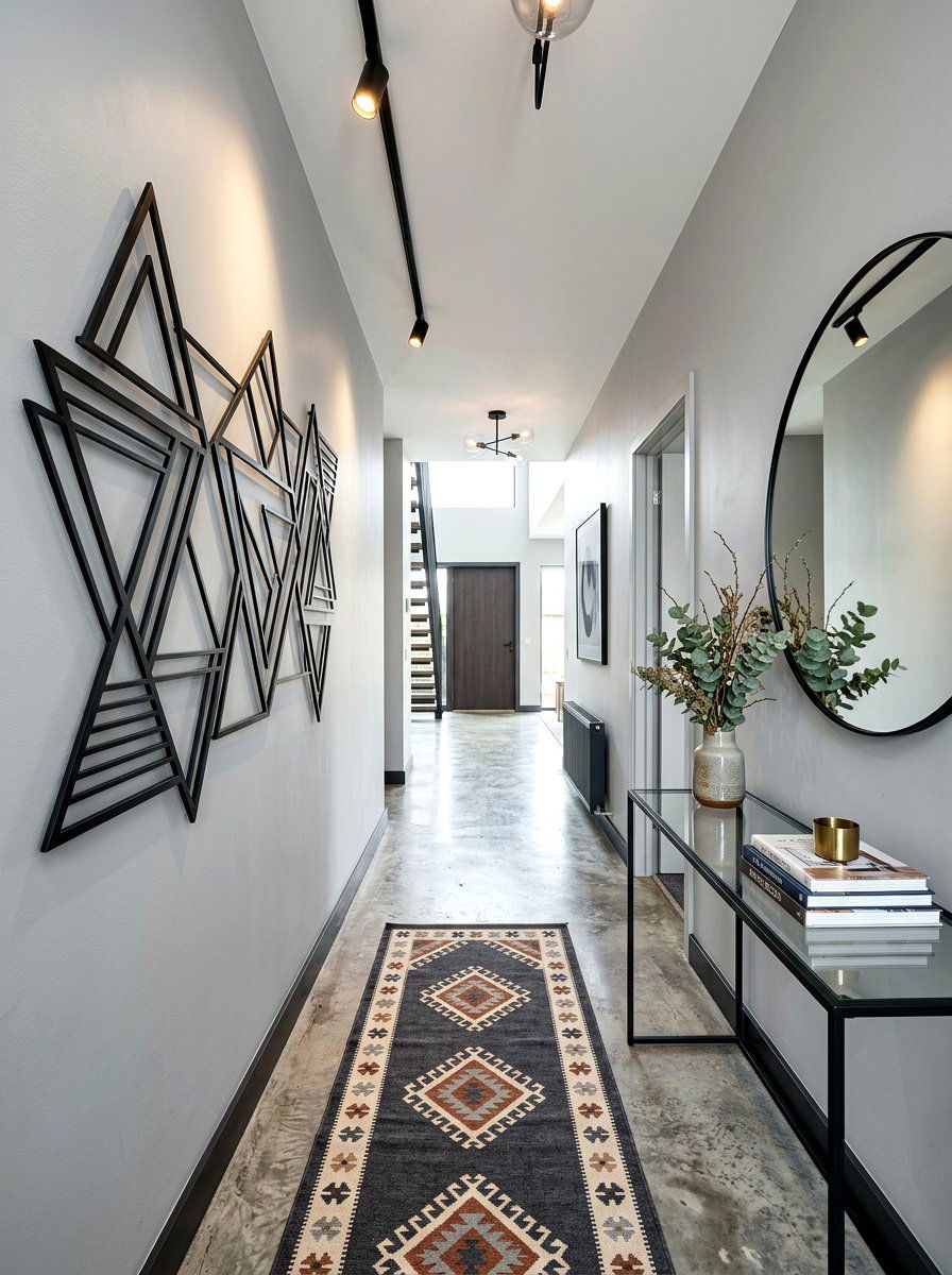 Metal Wall Decor - 30 hallway wall decor ideas