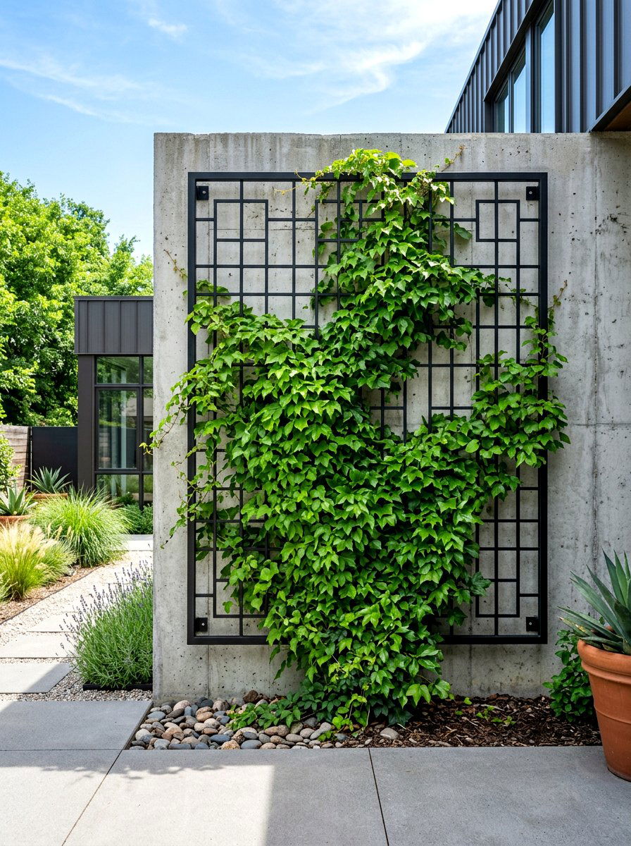 Metal Wall Trellis - 30 garden trellis ideas