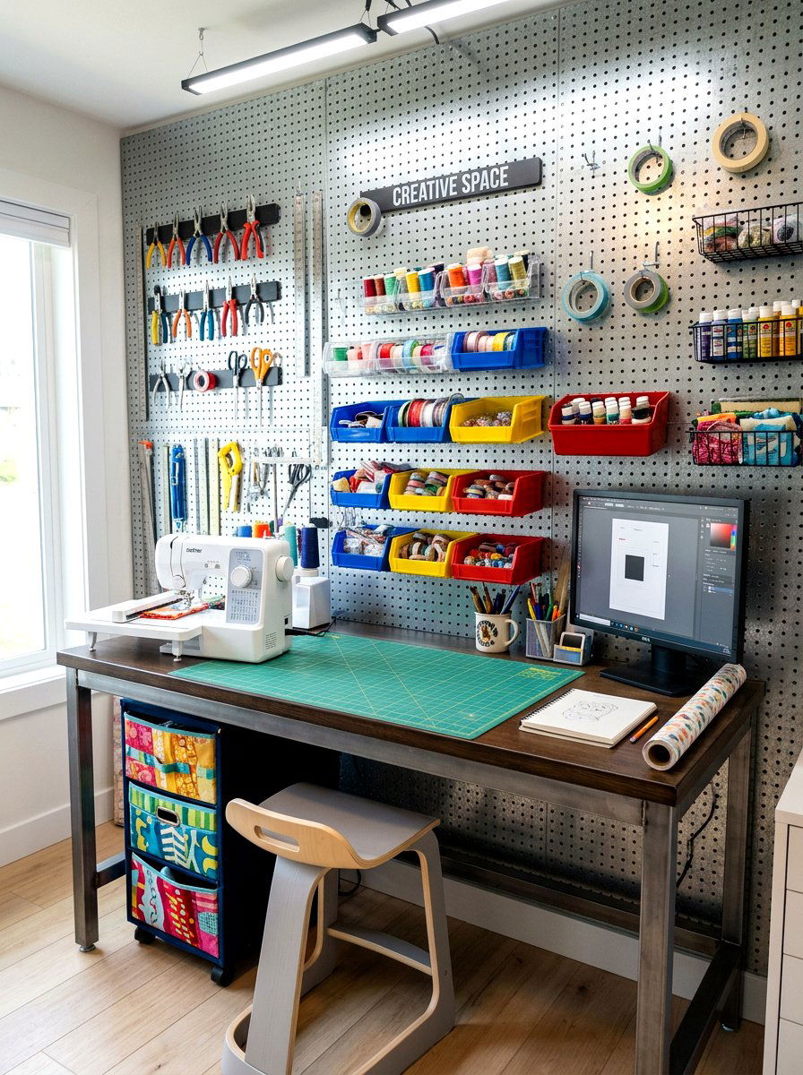 Metal Wall Workstation - 30 message board wall ideas