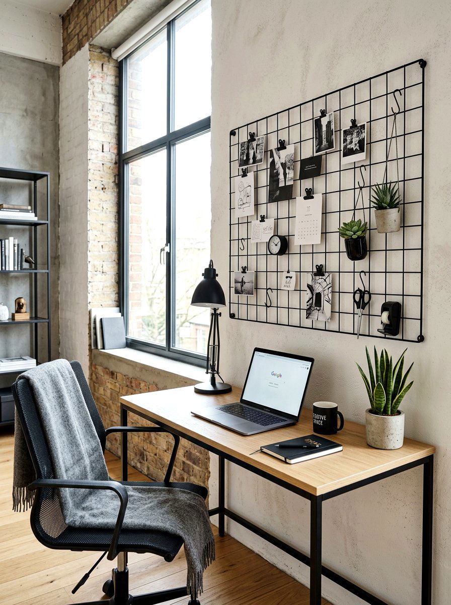 Metal Wire Grid - 30 office pinboard ideas