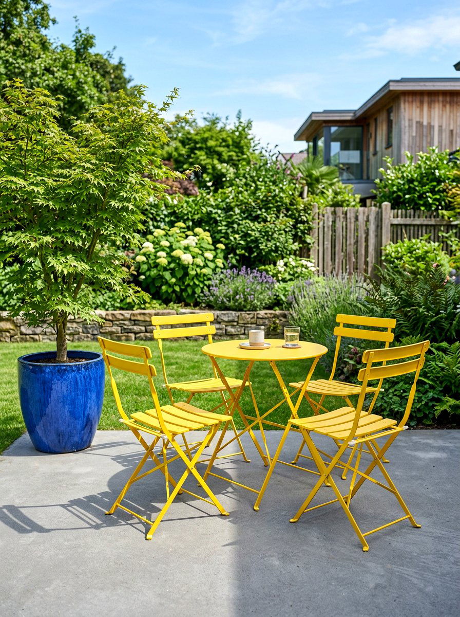Metal chair patio - 30 backyard seating ideas