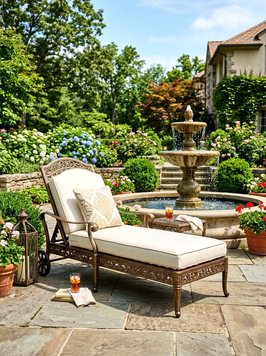 Metal chaise lounge - 30 pool lounge chair ideas