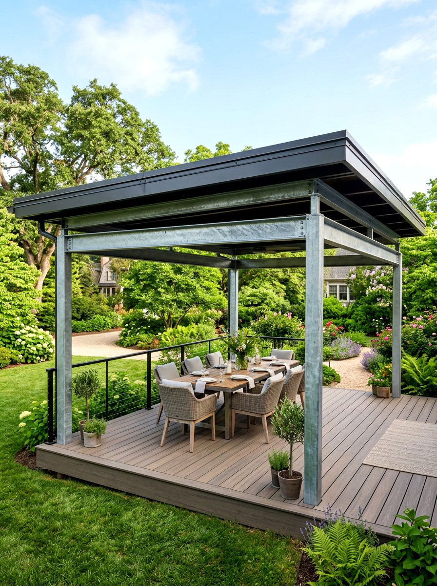 Metal deck pavilion - 30 deck shade ideas