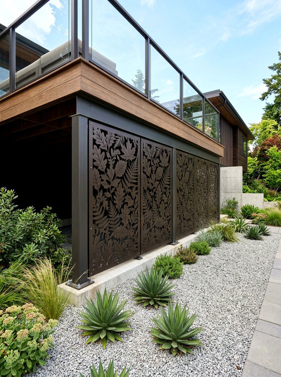 Metal decorative lattice panels - 30 deck skirting lattice ideas
