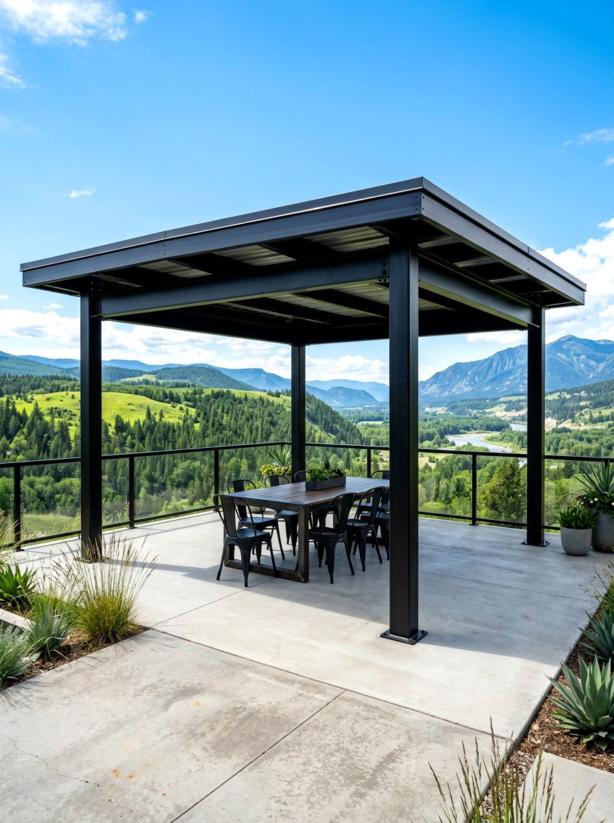 Metal frame pavilion - 30 hexagon pavilion ideas