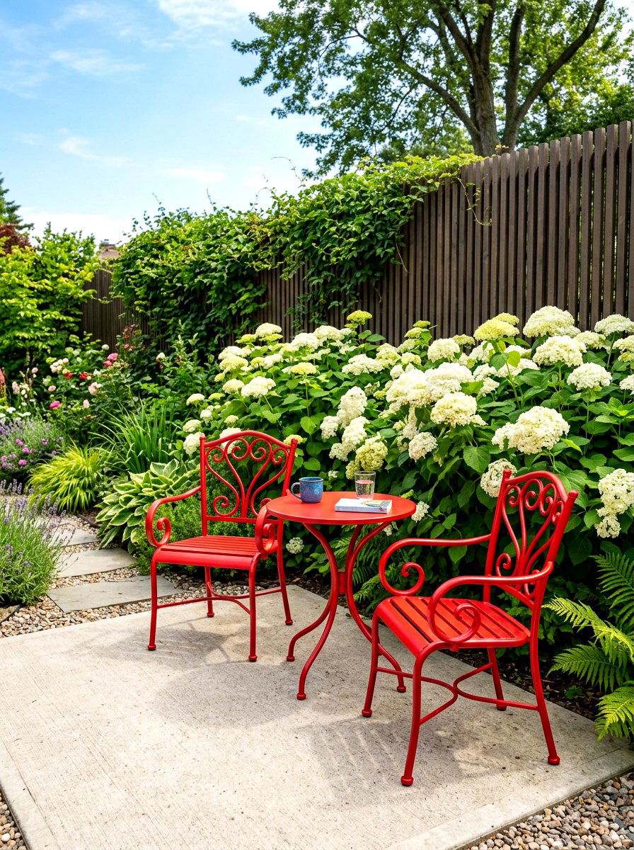 Metal garden chairs - 30 front yard seating ideas