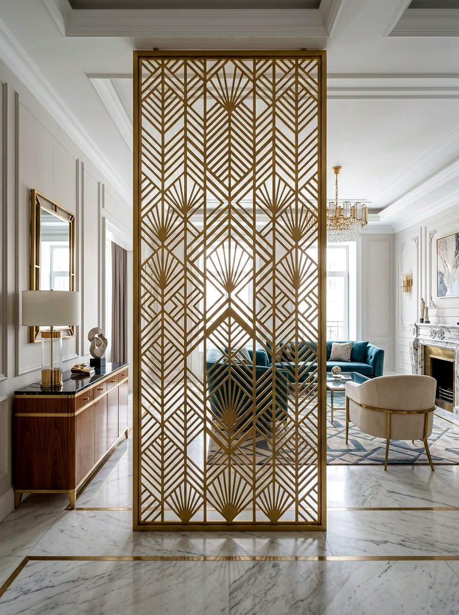 Metal screen divider - 30 broken floor plan ideas