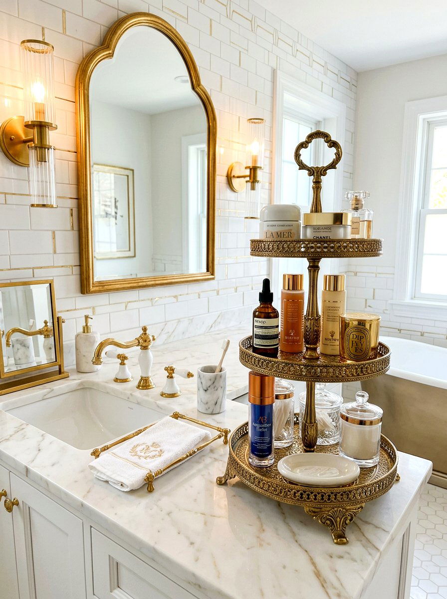 Metal tiered stand - 30 under sink bathroom storage ideas