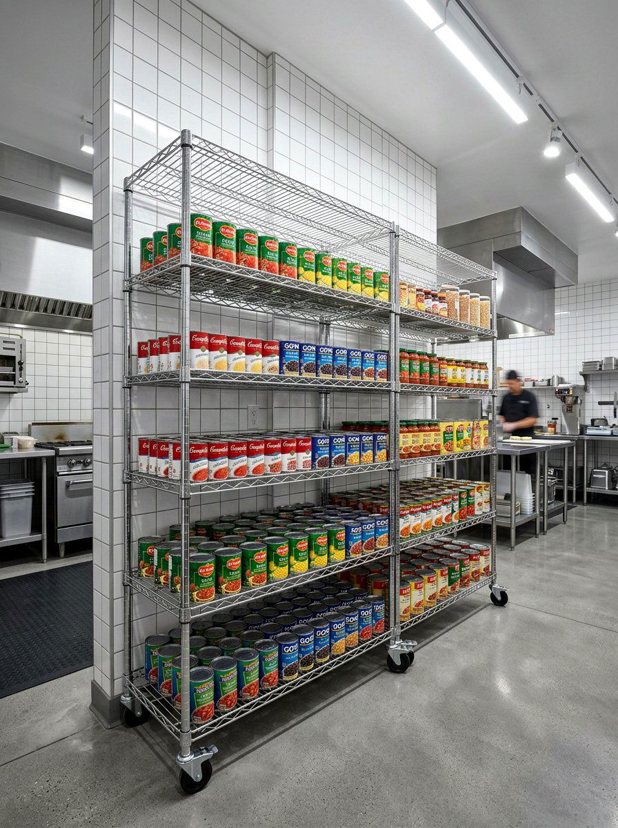 Metal wire pantry shelving - 30 reach in pantry ideas