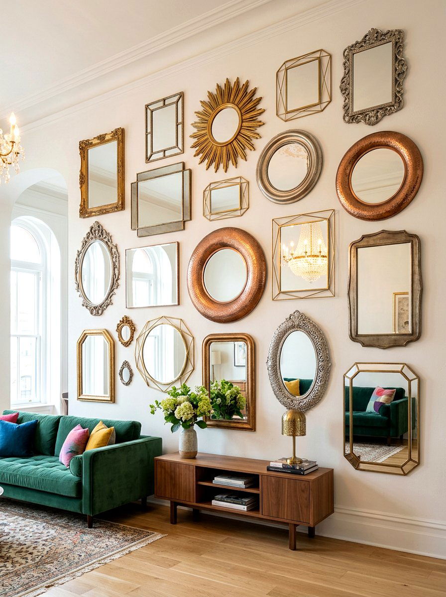 Metallic Mirror Gallery - 30 metallic holiday decor ideas