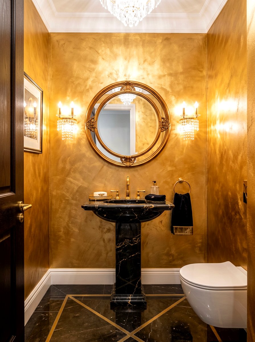 Metallic Plaster Wall - 30 textured wall ideas