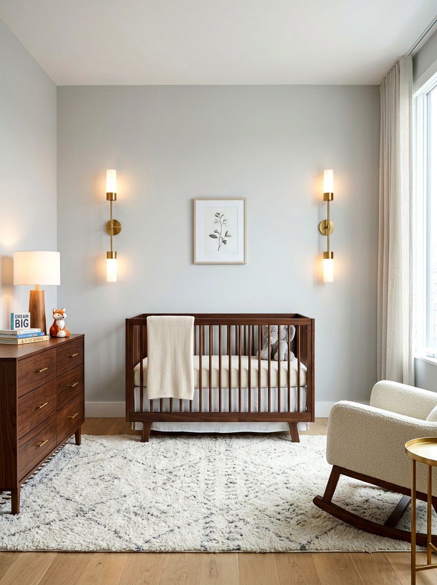 Metallic Sconce Nursery - 30 quiet luxury nursery ideas