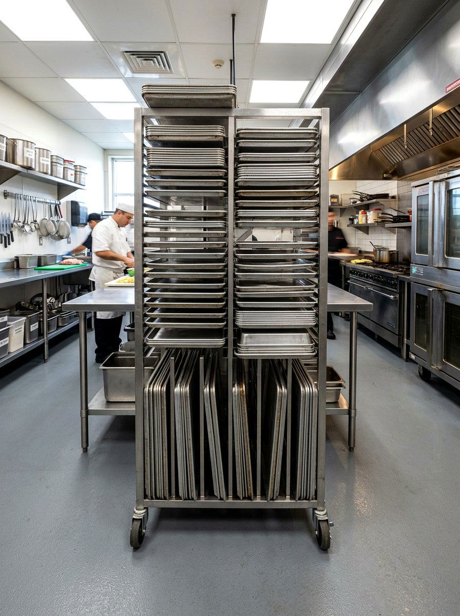 Metallic tray divider rack - 30 tray divider cabinet ideas