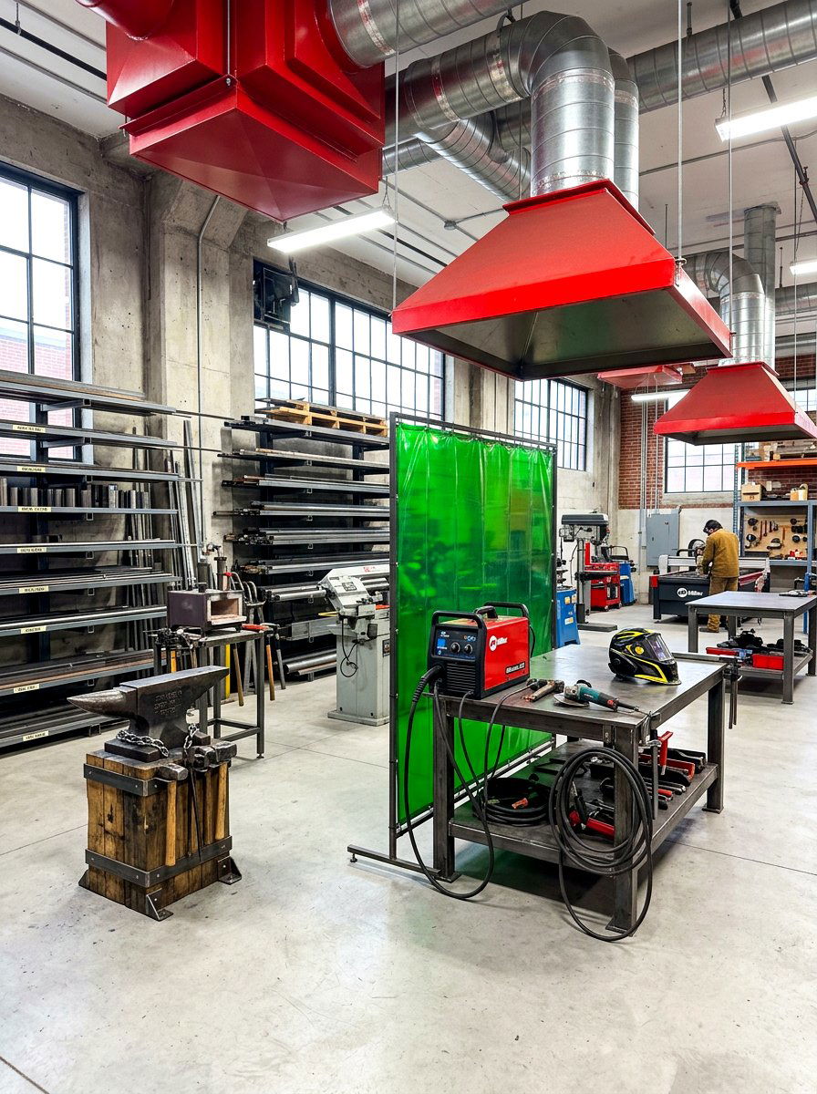 Metalworking maker space - 30 maker space ideas
