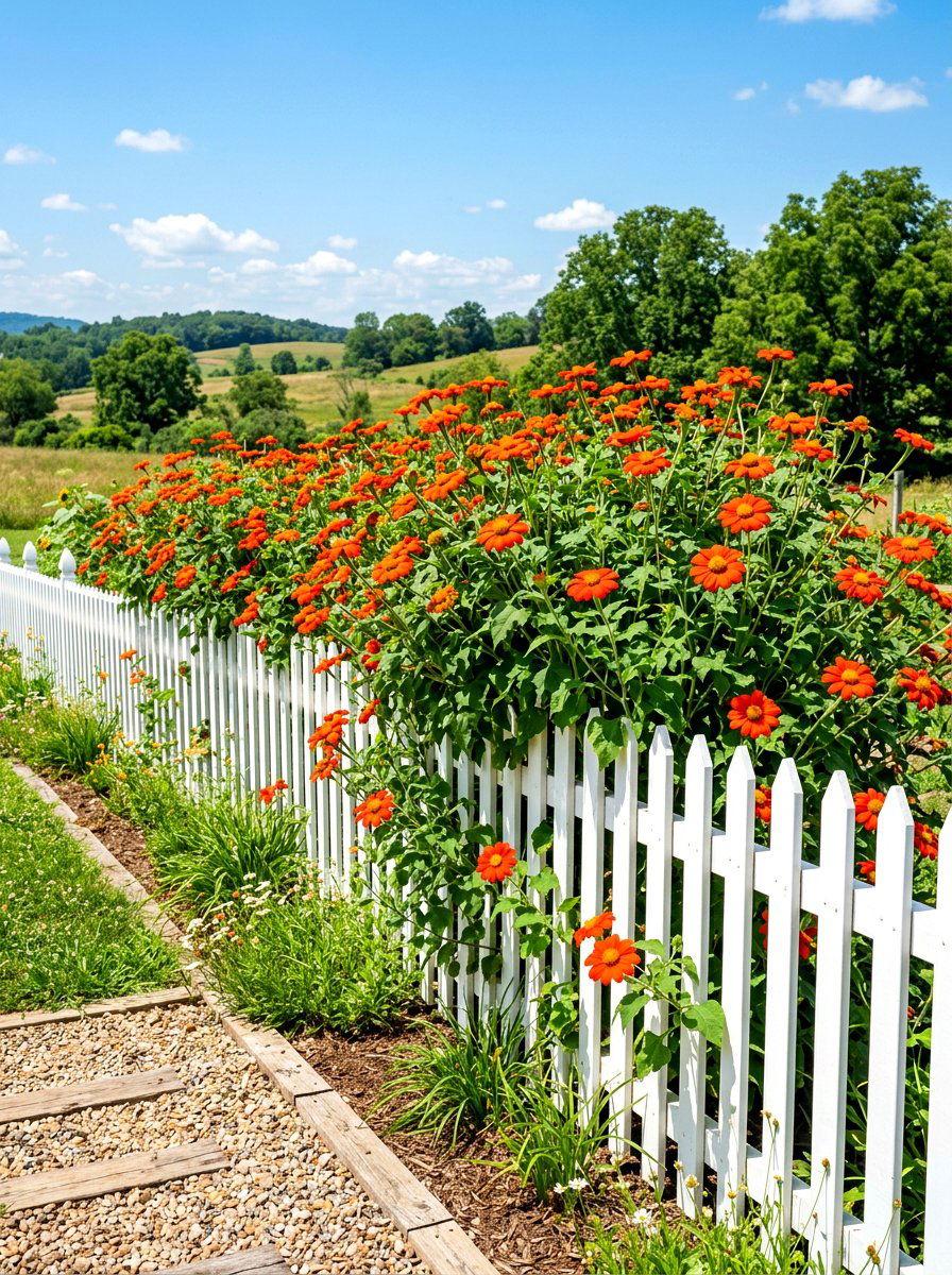 Mexican Sunflower Display - 30 butterfly garden ideas