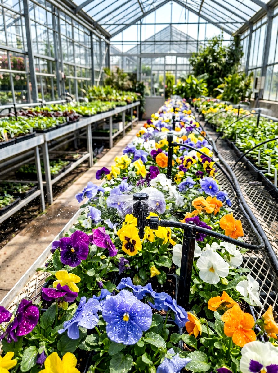 Micro Spray Nozzle System - 30 greenhouse watering setup ideas