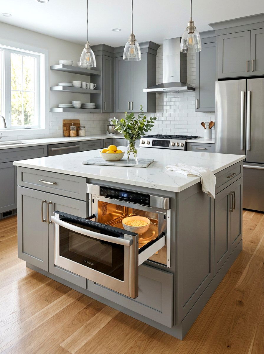 Microwave Drawer Cabinet - 30 cabinet appliance storage ideas