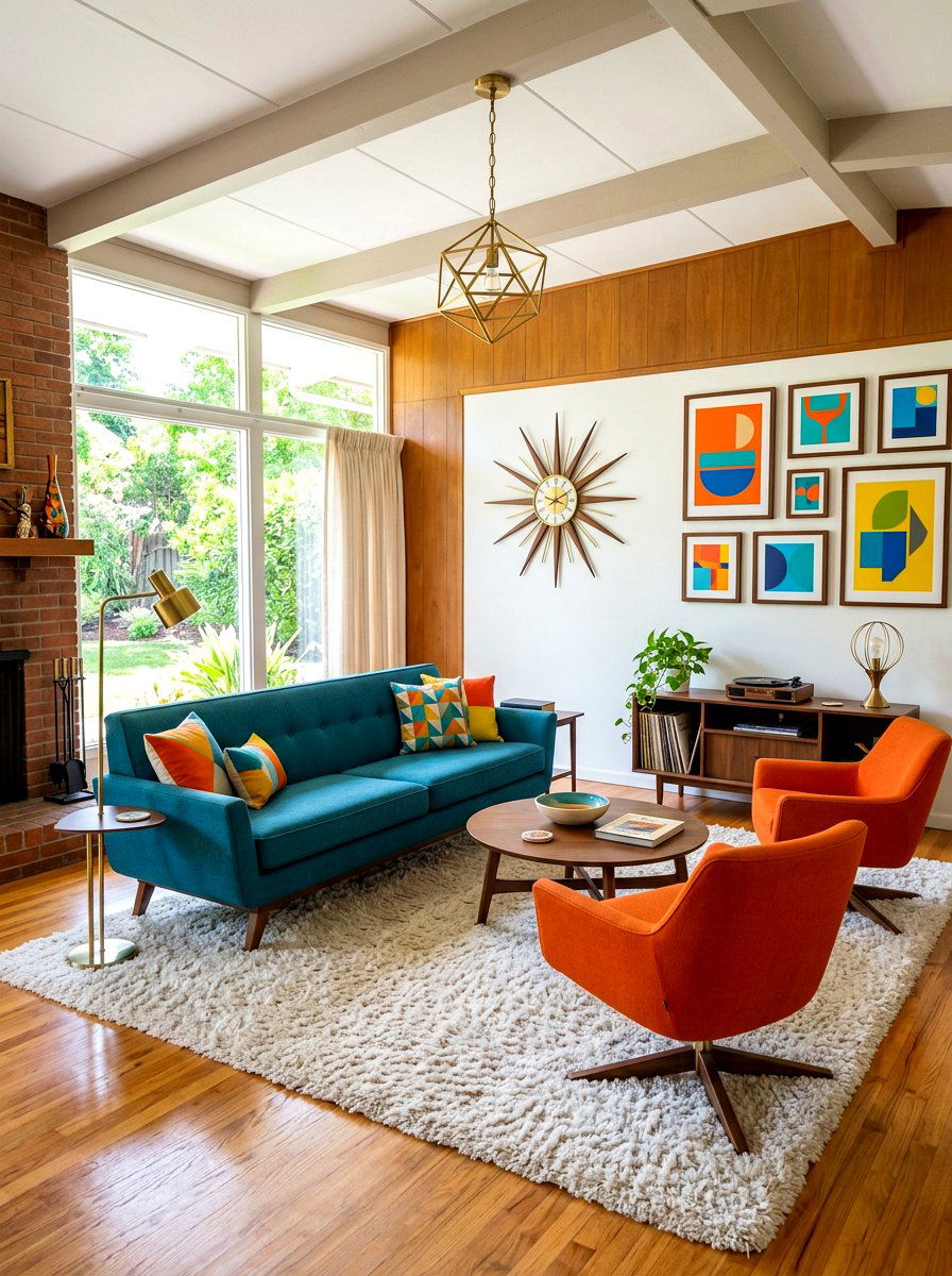 Mid Century - 30 playful apartment decor ideas