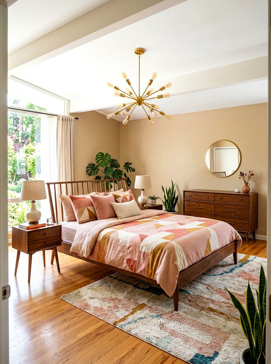 Mid Century Bedroom - 30 blush and beige bedroom ideas