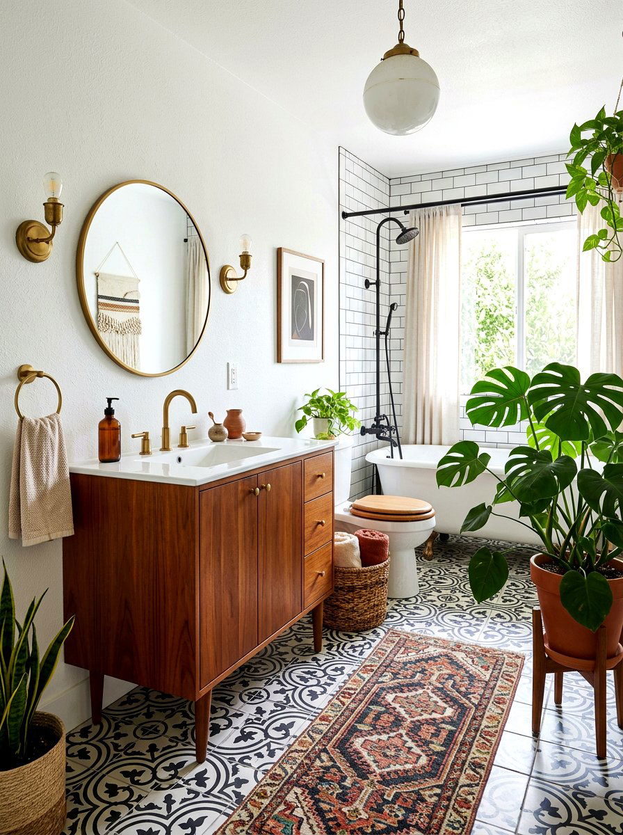 30 Boho Bathroom Ideas to Add Spa-Vibe Style on a Budget
