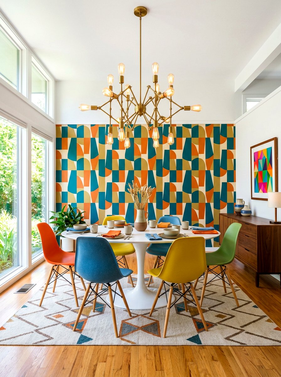 Mid Century Brass Chandelier - 30 classic dining room chandelier ideas