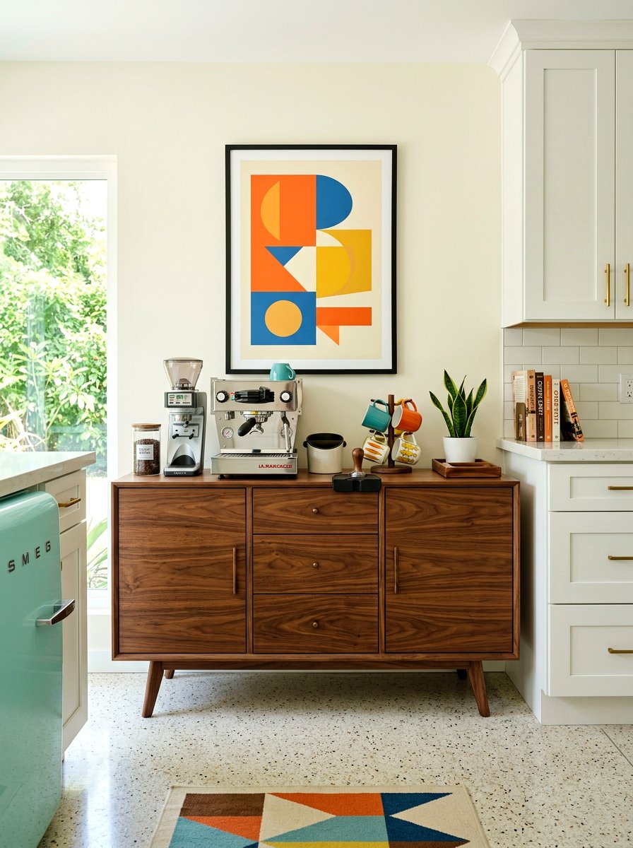 Mid Century Buffet - 30 eclectic kitchen ideas
