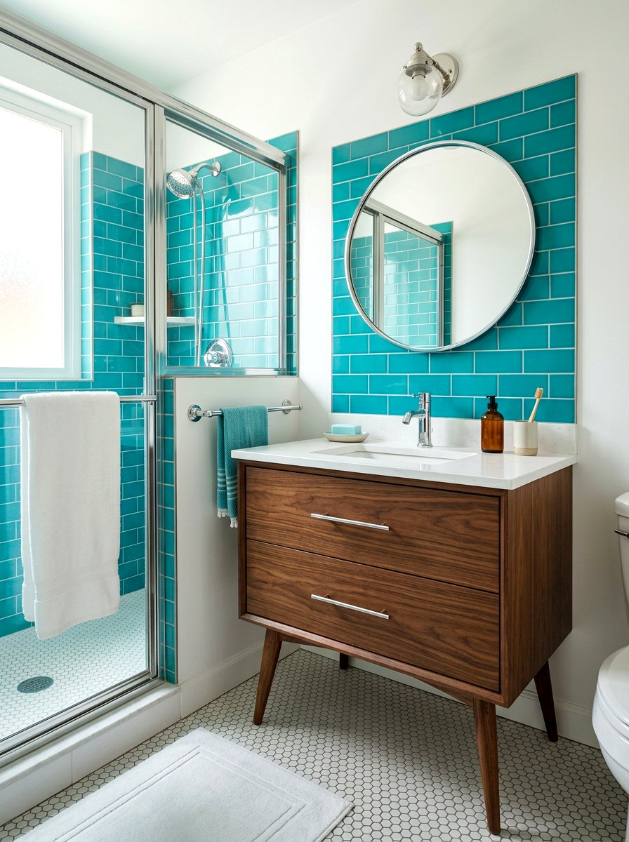 Mid Century Chrome Bathroom - 30 chrome bathroom ideas