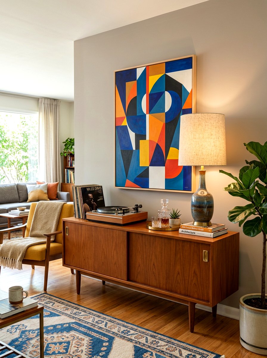 Mid Century Credenza - 30 thrifted home decor ideas