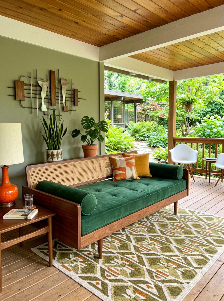 Mid Century Daybed - 30 porch daybed ideas