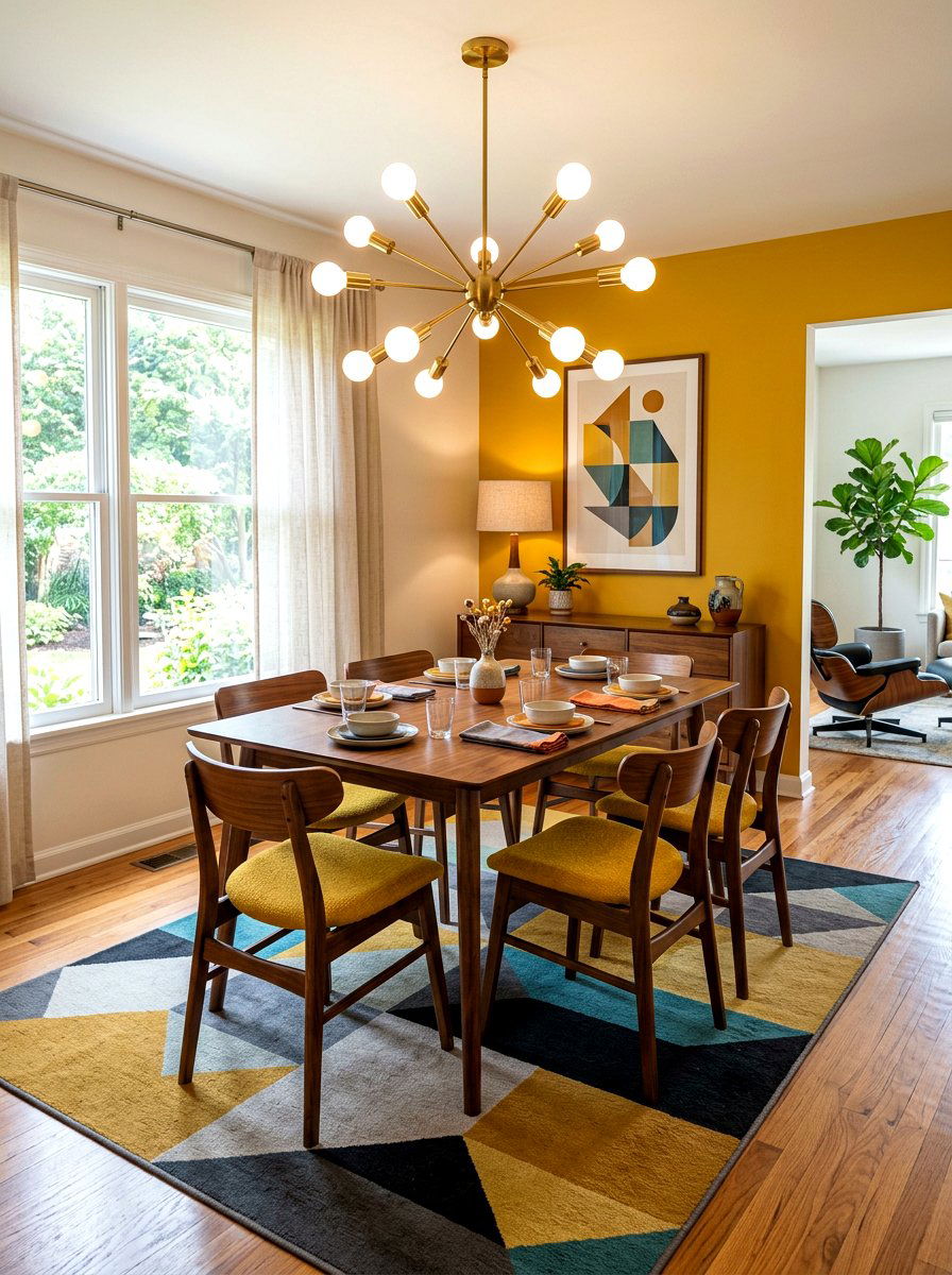 Mid Century Dining Room - 30 romantic dinner room ideas