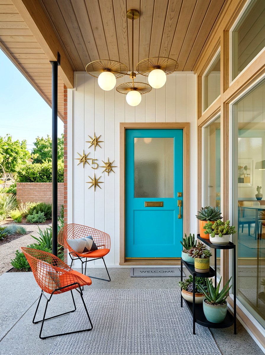 Mid Century Front Porch - 30 front porch entry ideas