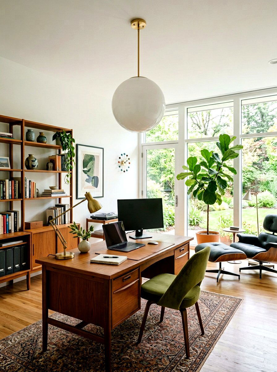 Mid Century Globe Office Light - 30 oversized pendant lighting ideas